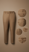 Tailored Wool Textured Pants