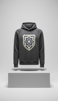 Textured Cotton Statement Hoodie